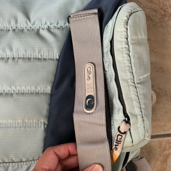 Clive Skateboard Backpack Zipper Buckles Straps Light Blue‎ Multipocket - Picture 14 of 15